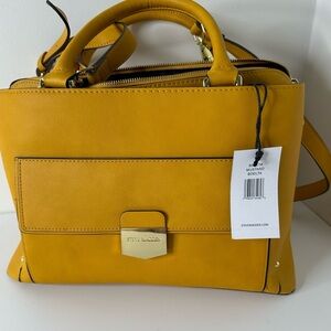 Steve Madden mustard-yellow Bdelta satchel nwt